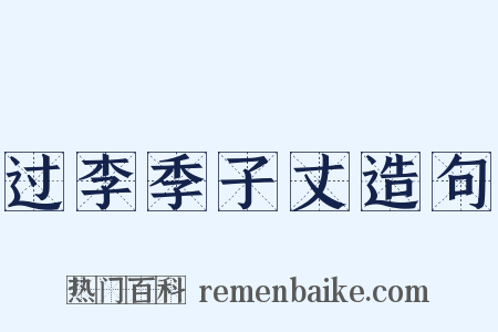 过李季子丈造句是什么意思的图片